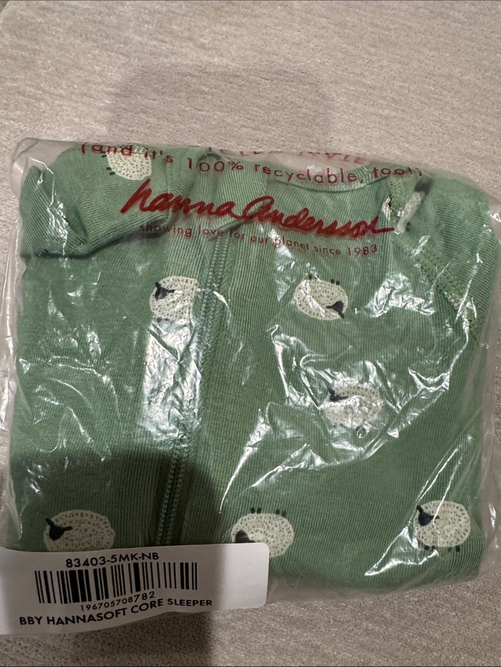 Hanna Andersson
HannaSoft™ Stretch Sleeper
2 Way Zipper One-Piece Bodysuit
Sheep - Picture 4 of 4